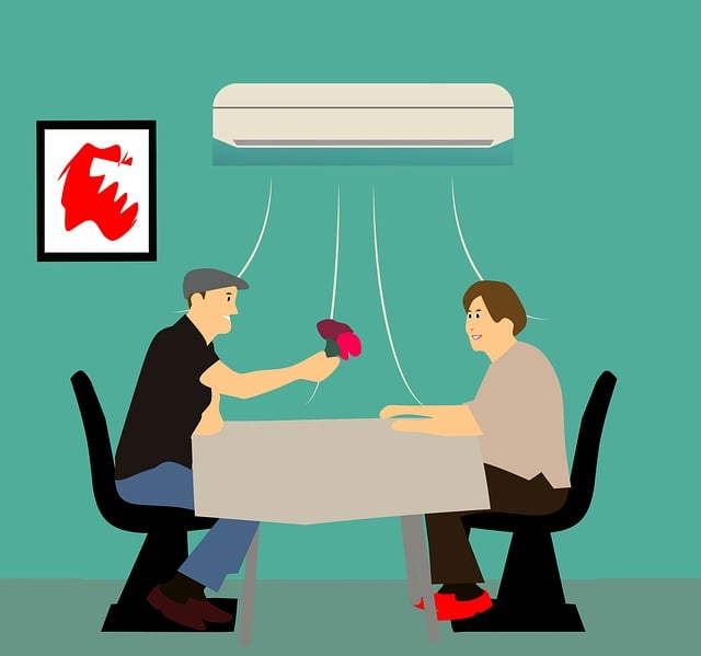 lidé sedící u klimatizace